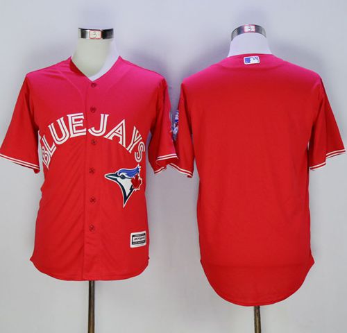 Blue Jays Blank Red New Cool Base 40th Anniversary Stitched MLB Jersey - Click Image to Close